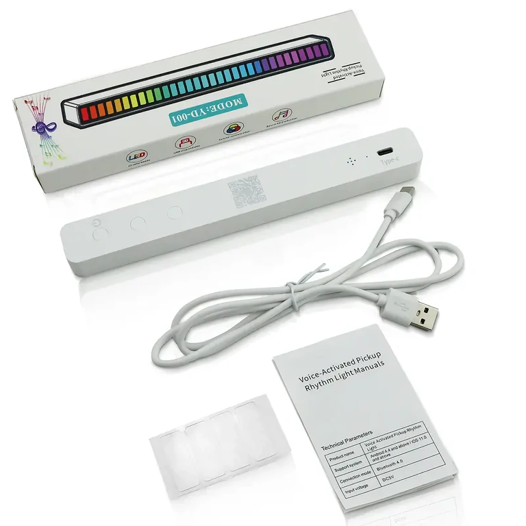 RGB LED juosta su baterija, įvairūs apšvietimo režimai ir muzikos ritmas
