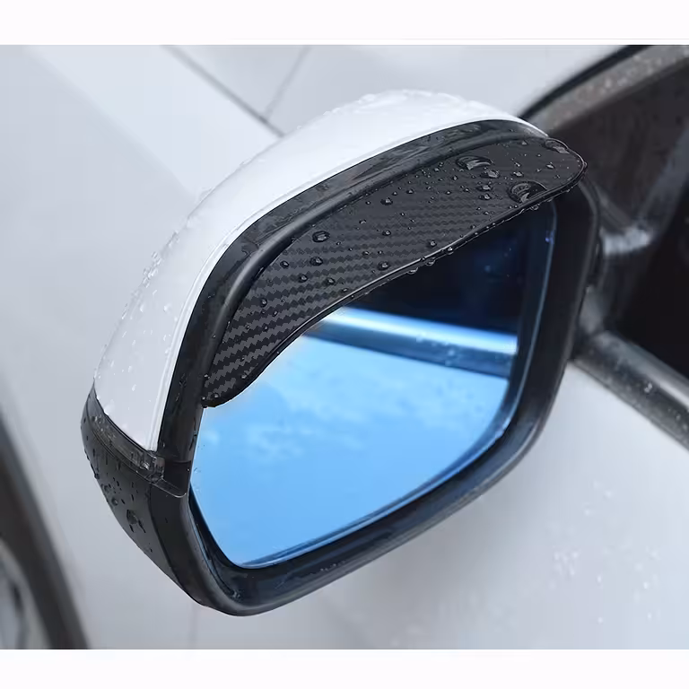 Automobilio šoninės veidrodžių lietaus apsaugos – lanksti anglies pluošto apsauga su 3M lipnia juosta