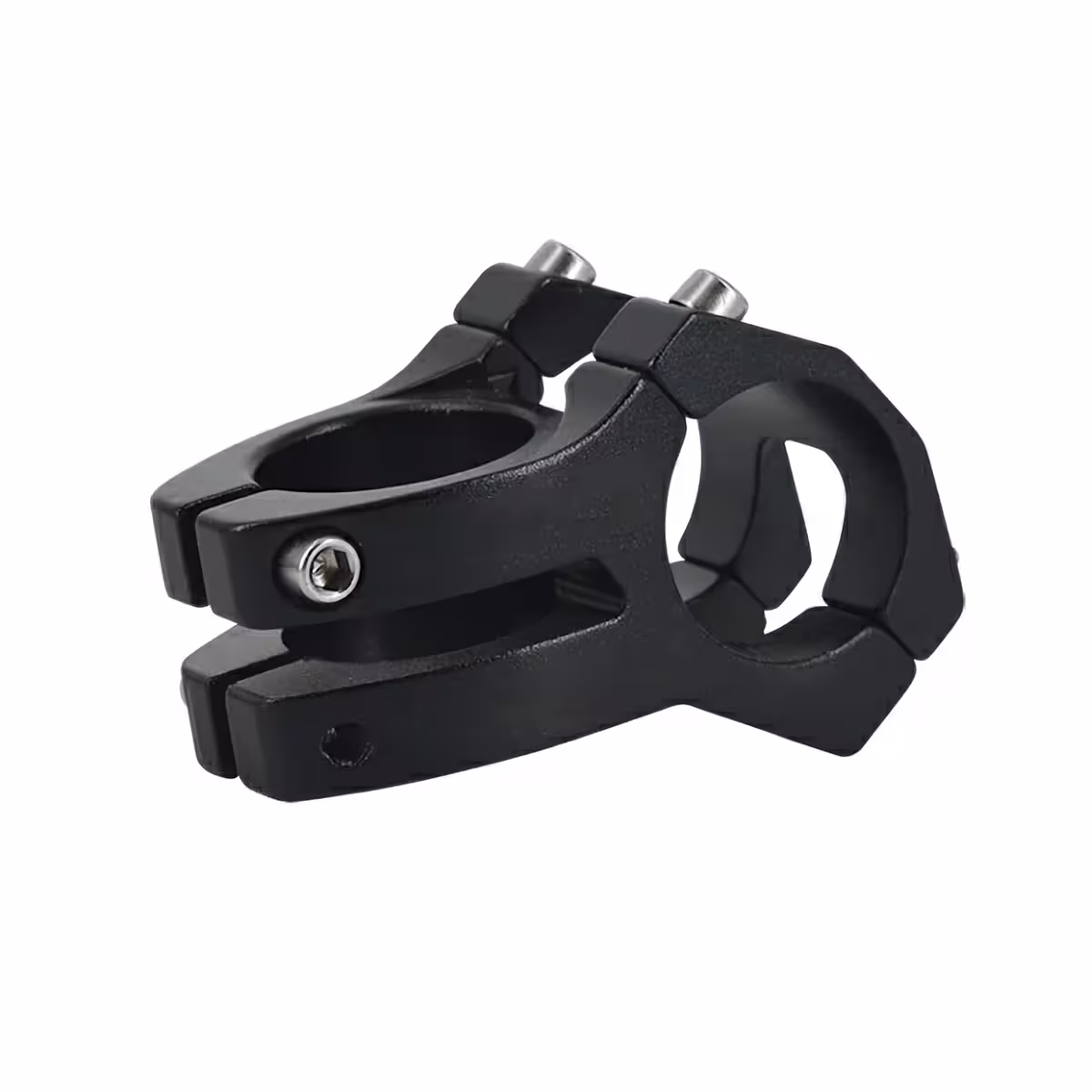 Sportinė trumpa MTB vairo iškyša 31.8 mm, juoda, lengva ir tvirta aliuminio