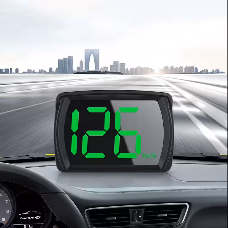 Universalus skaitmeninis GPS greičio matuoklis automobiliui ir ATV su LED ekranu ir USB maitinimu
