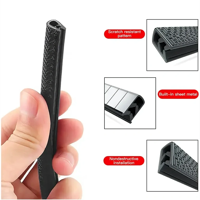 Guminis sandariklis su metaliniu įdėklu Guminė juosta su metaline intarpų durų apsaugai