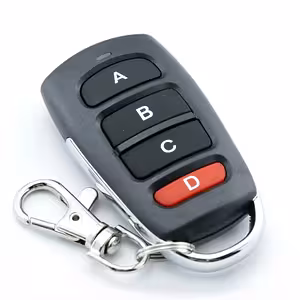 Papildomas 433MHz nuotolinio valdymo pultas 4 kanalų relei – kodas 1527 / 2262, 50 m atstumas