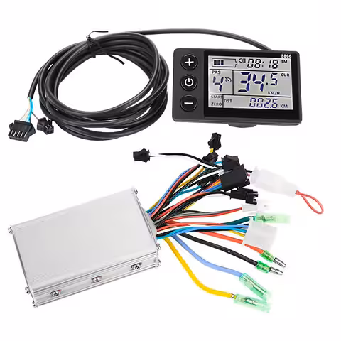 S866 valdiklio + ekrano rinkinys elektriniam dviračiui 24V / 36V / 48V – 250W / 350W