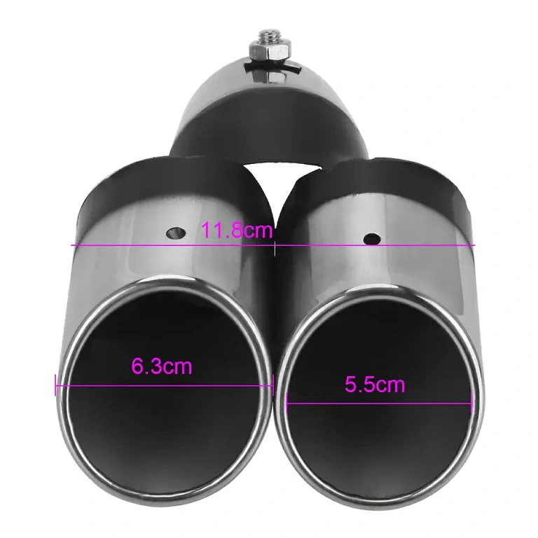 Universalus dekoratyvinis nerūdijančio plieno išmetimo galas