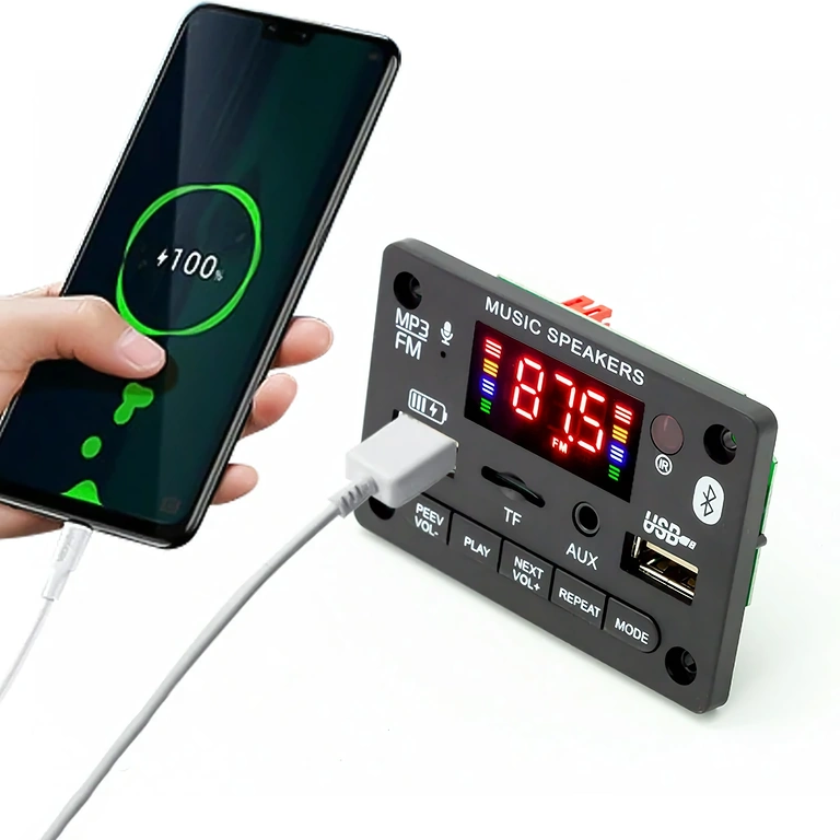 „Bluetooth 5.0“ garso modulis su stiprintuvu 2x40W „Bluetooth“ stereo modulis 5.0 su 2x40W garso stiprintuvu kolonėlėms