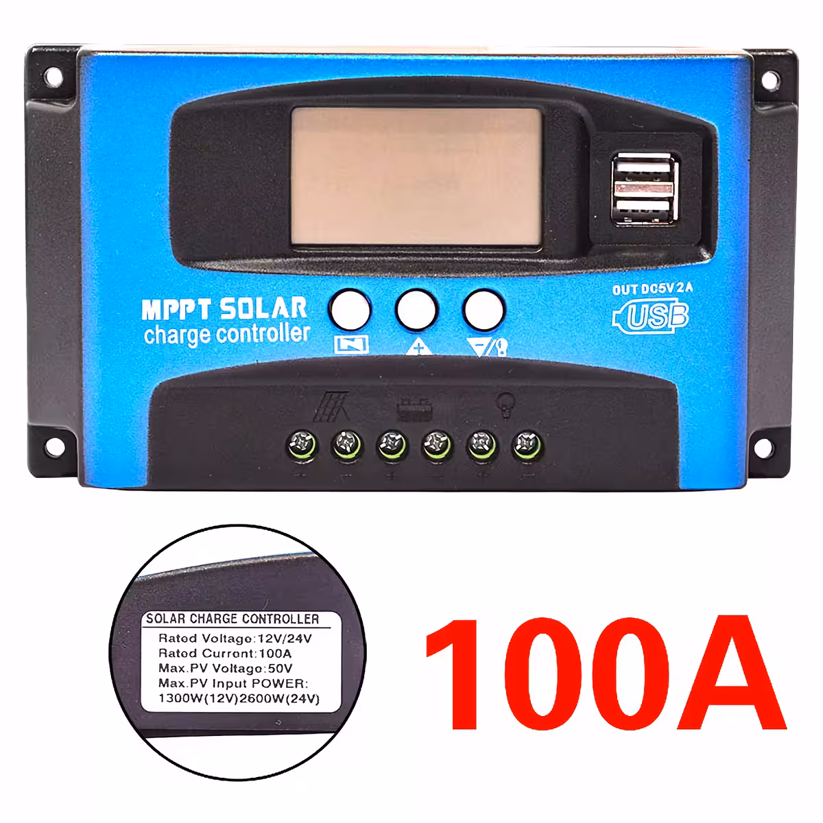 Saulės įkrovimo reguliatorius su įtampos valdymu ir automatine apsauga