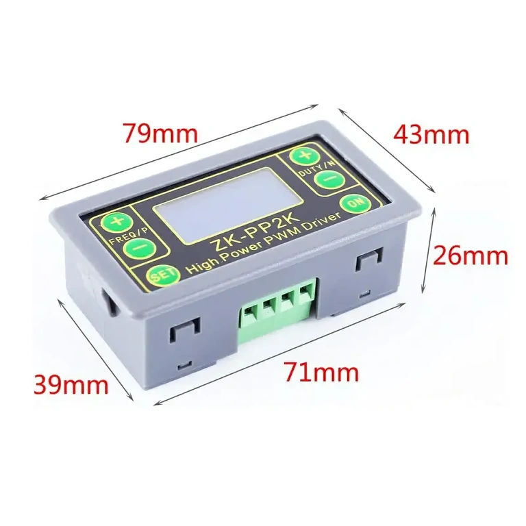 Dvivietis PWM ir impulso modulis tiksliam elektronikos signalų valdymui