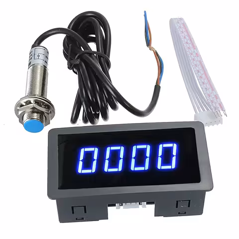 Skaitmeninis tahometras su Hall jutikliu traktoriui, staklėms, kombainui – 12V/24V, LED RPM