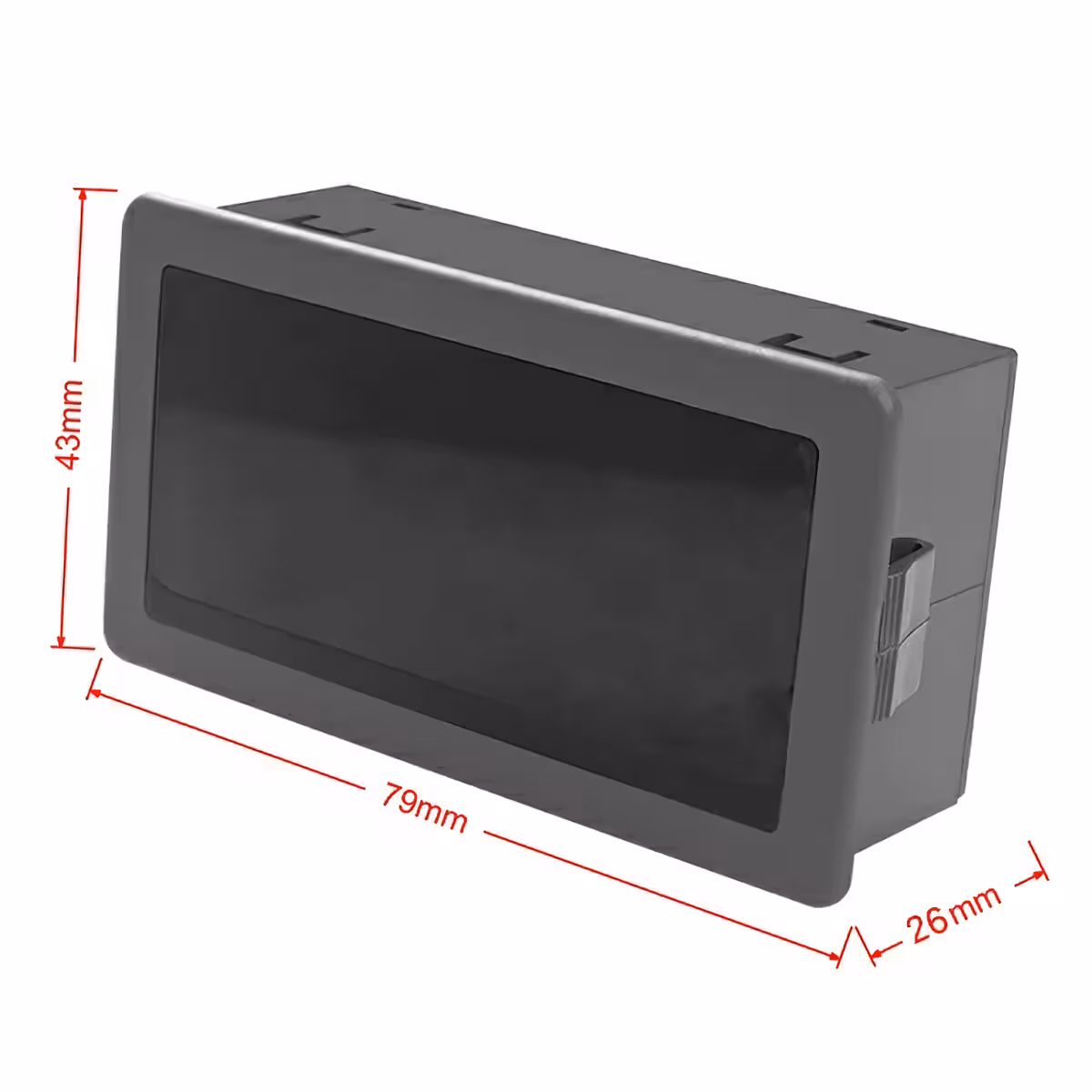 Išorinių takometro matmenų nuotrauka