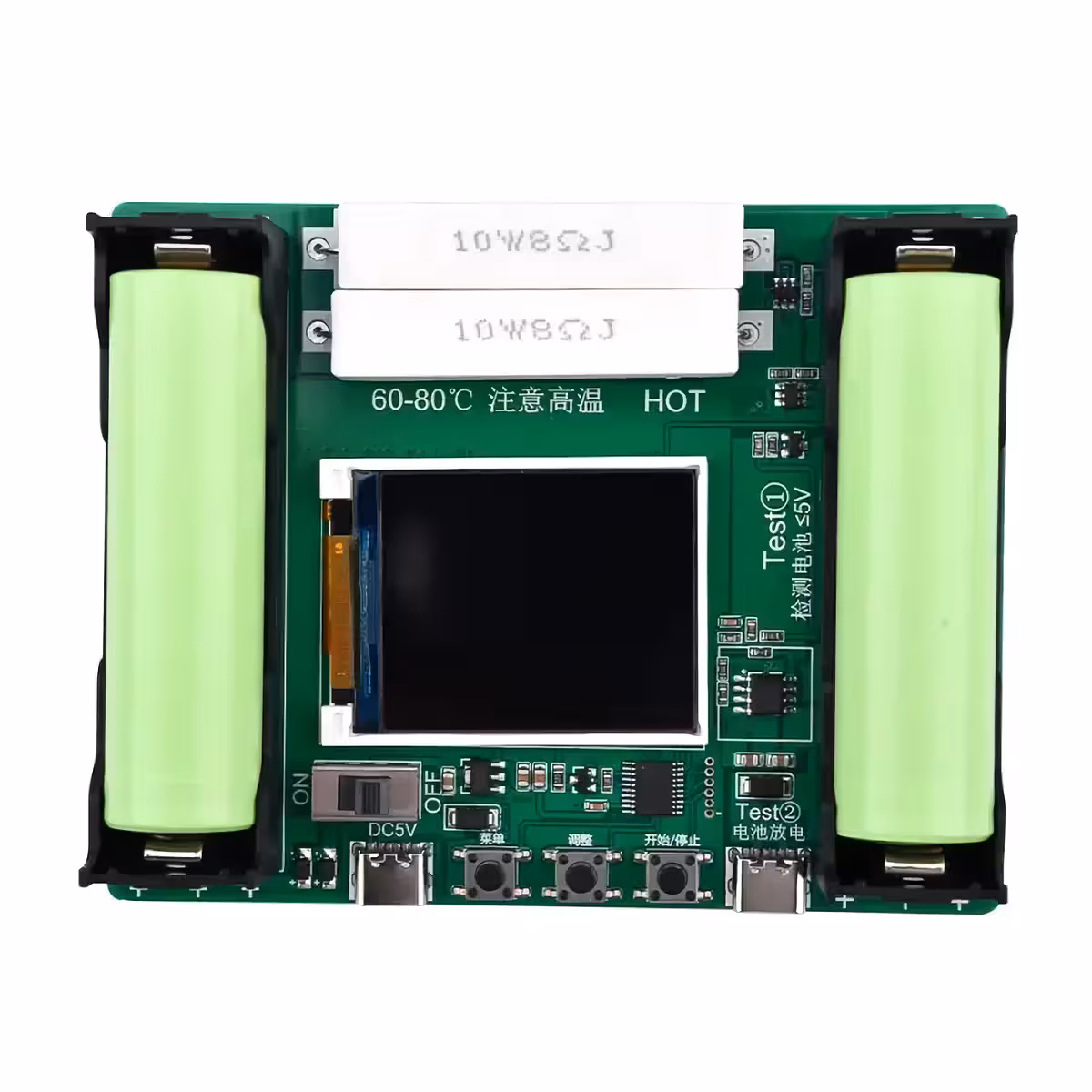 Įkrovimo ir iškrovimo testeris 18650