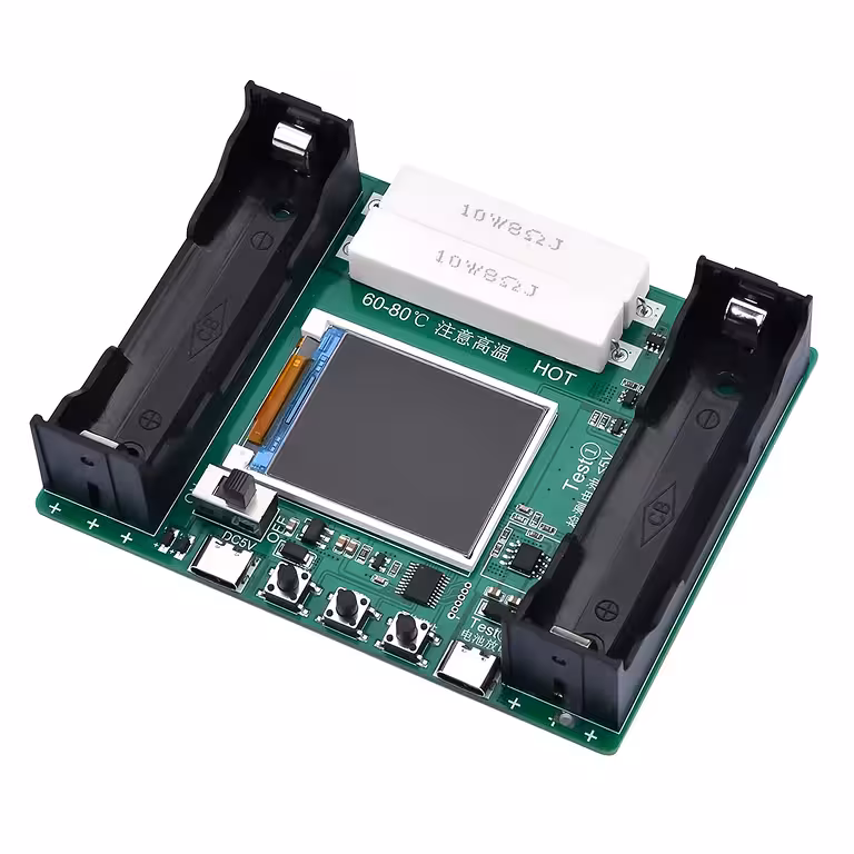 18650 akumuliatorių testeris su spalvotu ekranu, automatinis įkrovimas/iškrovimas – USB Type-C
