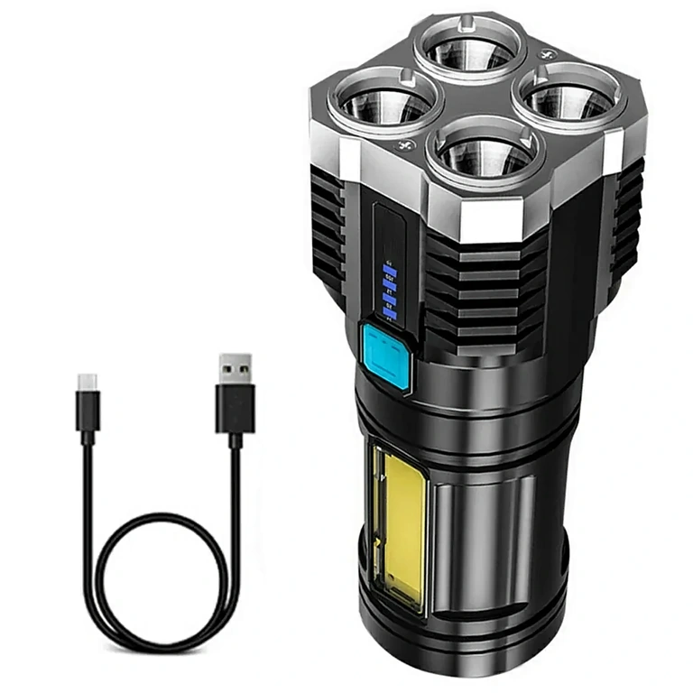 Įkraunamas LED žibintuvėlis medžioklei LED žibintuvėlis labai galinga šviesa medžioklei