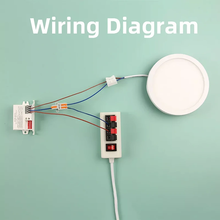 Judesio jutiklio prijungimo prie 220V schema