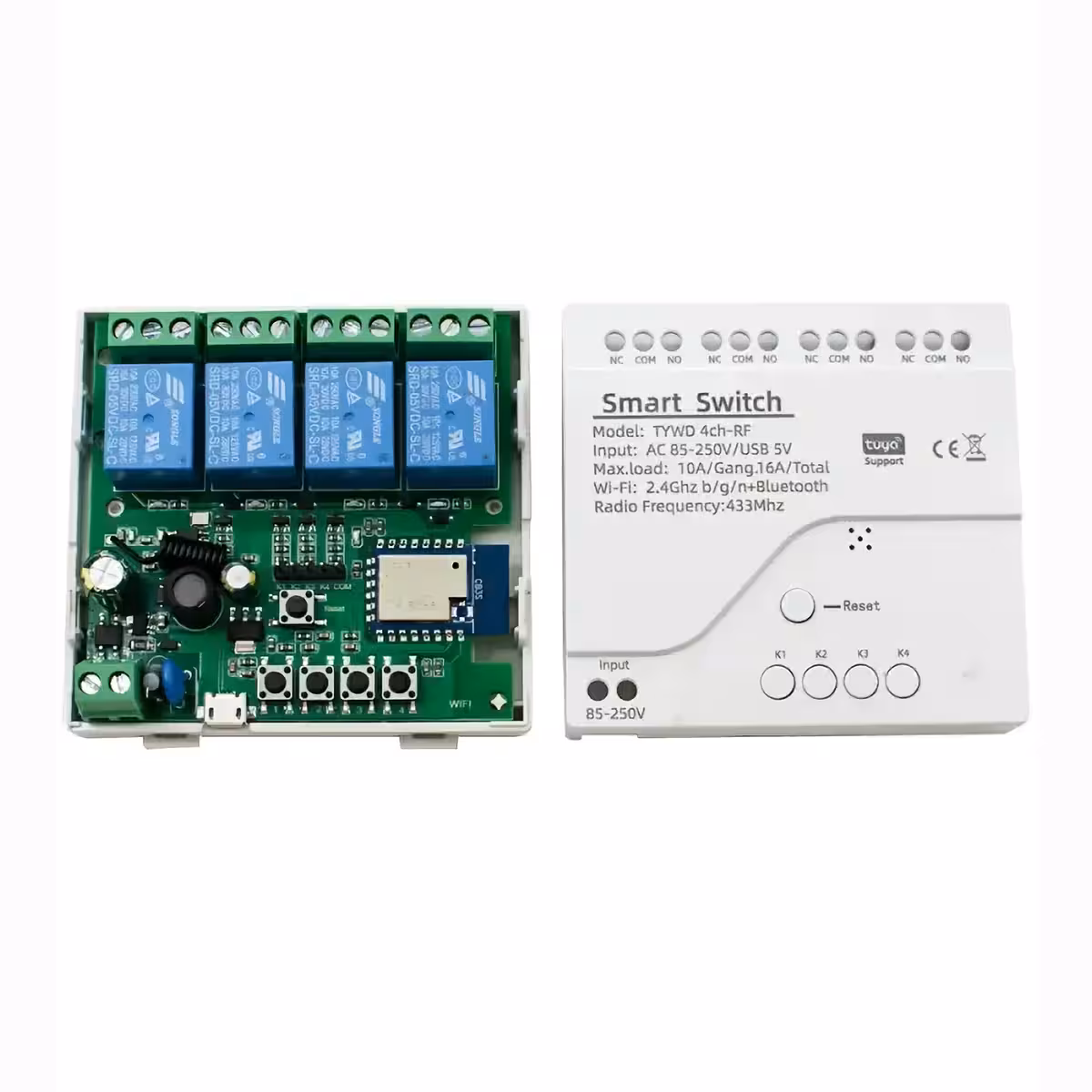 Atskiras valdymas kiekvienam išmaniojo relės modulio kanalui