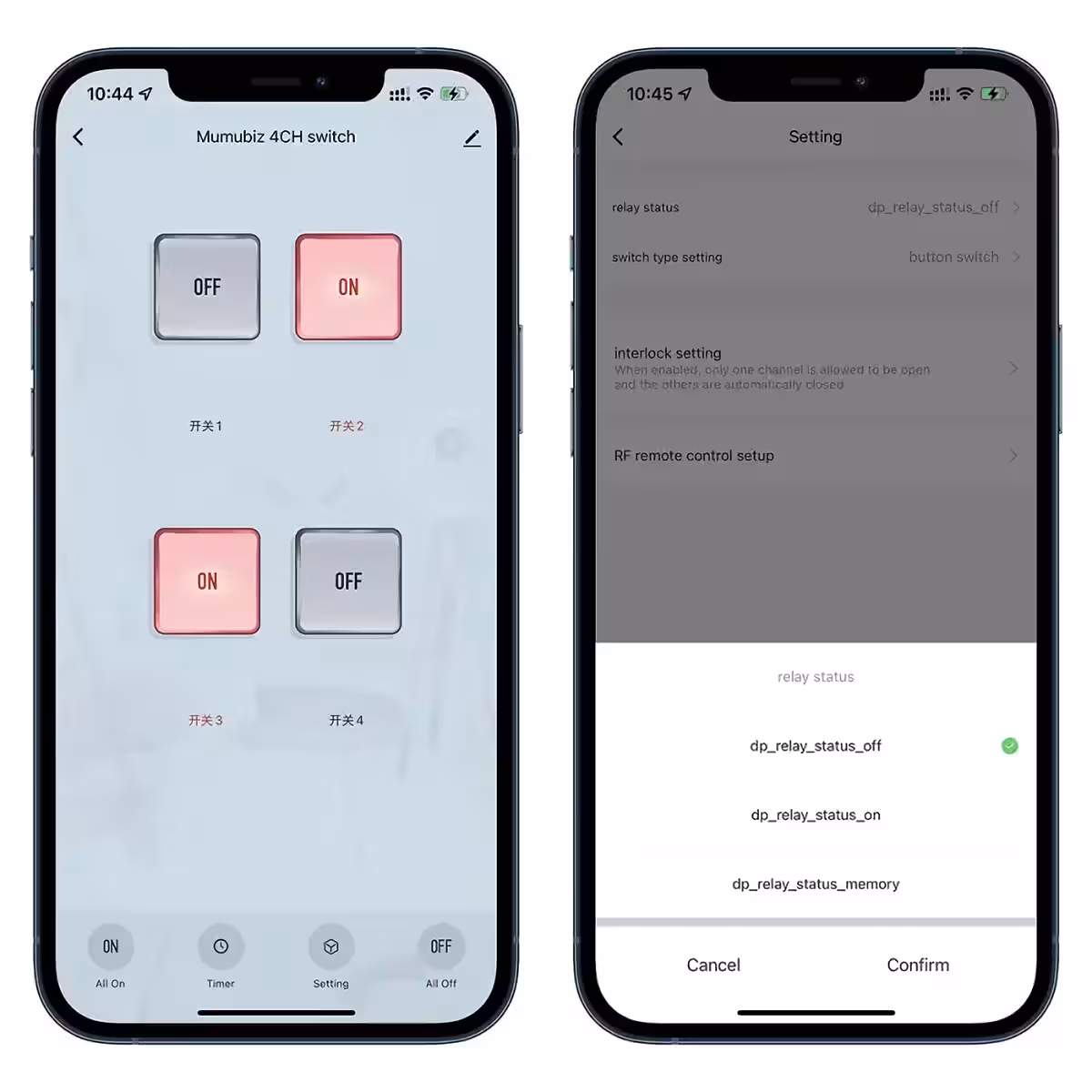 Tuya Smart Life mobilioji programėlė nuotoliniam relės valdymui