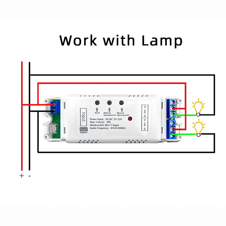 WiFi rele modulio montavimo ir prijungimo schema WiFi išmaniojo relės modulio montavimo ir prijungimo schema