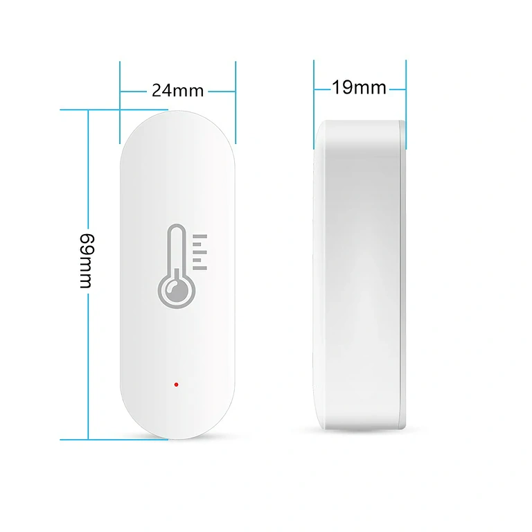 Kompaktiškas išmanusis temperatūros ir drėgmės jutiklis Mažas ir efektyvus įrenginys temperatūros ir drėgmės matavimui aplinkoje