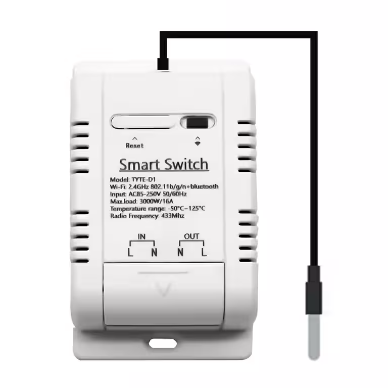 WiFi išmanusis termostatas su DS18B20 temperatūros jutikliu – automatinė Tuya Smart kontrolė, 220V 16A