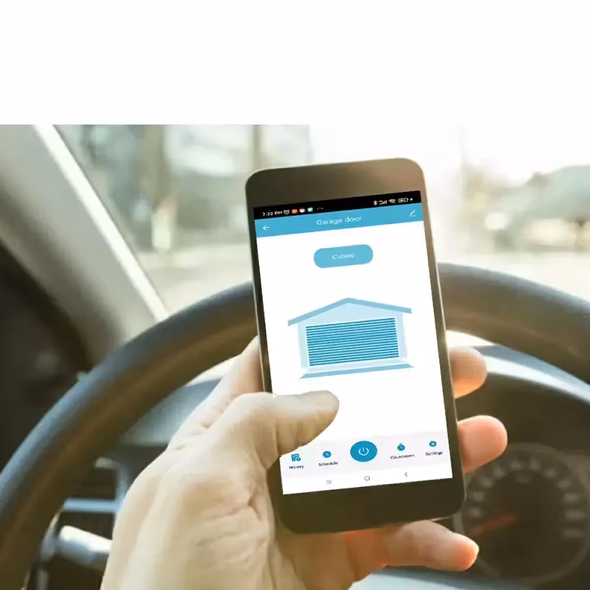 Vartų atidarymo modulis per mobilią programėlę, suderinamas su Alexa ir Google Home