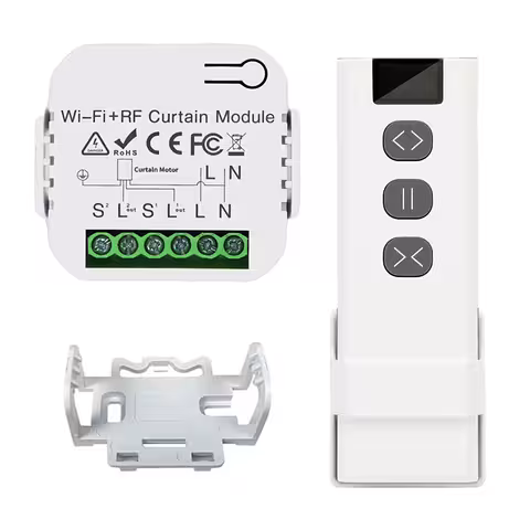 Automatinė žaliuzių, užuolaidų ir draperijų sistema – WiFi, Tuya, RF nuotolinio valdymo pultas