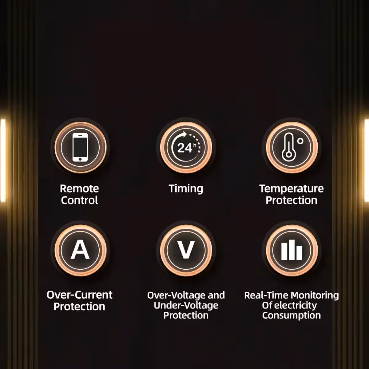 Skaitmeninis ekranas rodantis apsaugos nuo perkaitimo funkciją