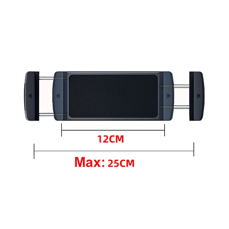 Lankstus automobilinis laikiklis, prisitaikantis prie skirtingų planšečių dydžių