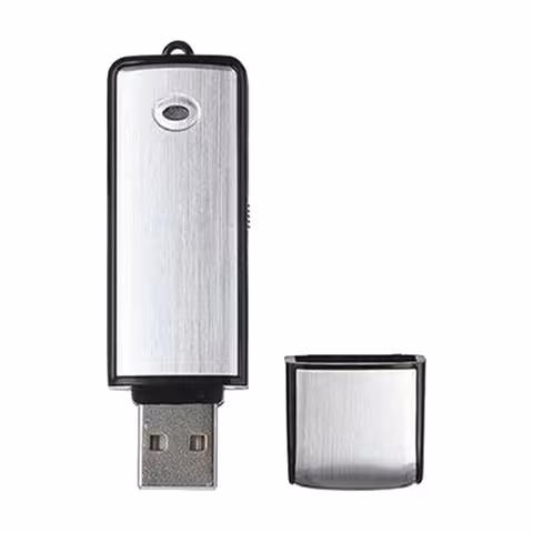 16GB USB / skaitmeninis diktofonas su jautriu mikrofonu ir įkraunama baterija – 160 val. įrašymas