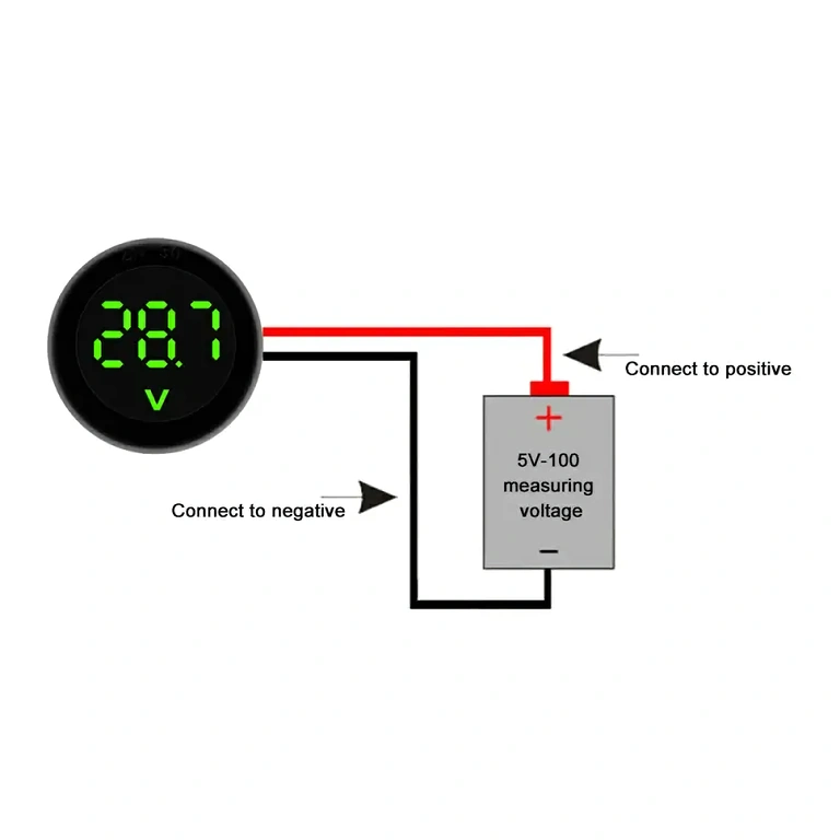12V akumuliatoriaus įtampos testeris su skaitmeniniu voltmetru 12V akumuliatoriaus testeris su skaitmeniniu ekranu