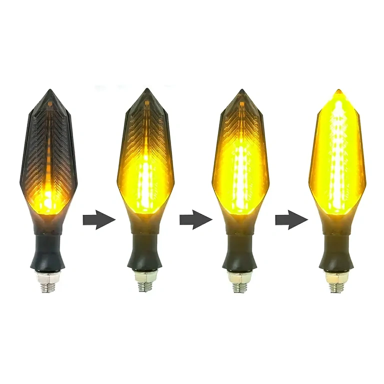 Dinaminiai LED posūkio signalai Dinaminiai oranžiniai posūkiai elektriniam skuterui