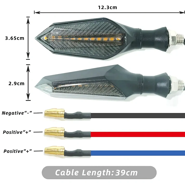 3 laidų jungties posūkio signalai Posūkiai su juodu, mėlynu ir raudonu laidu jungimui