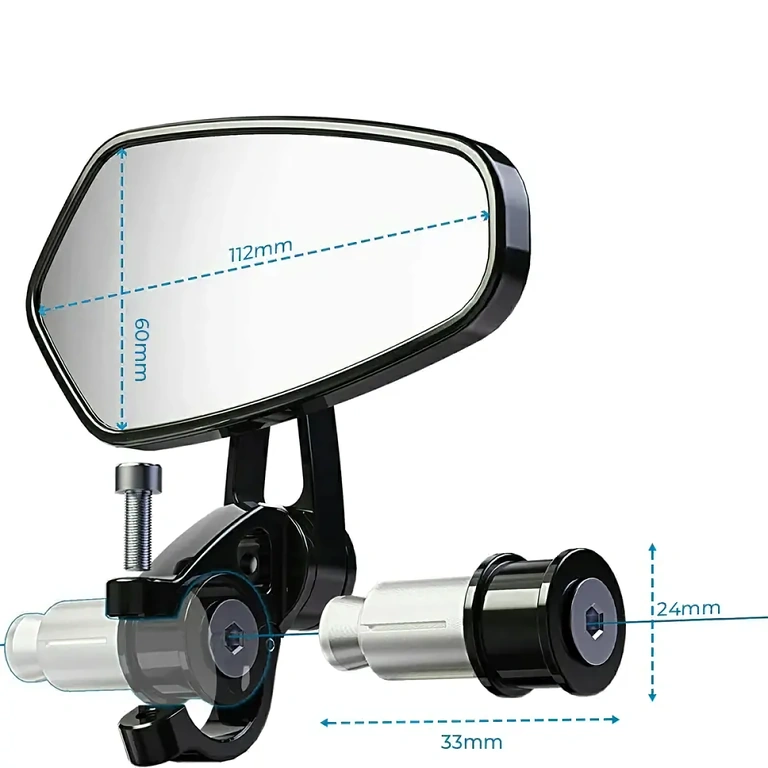 Sportiško dizaino veidrodėliai montuojami po vairu