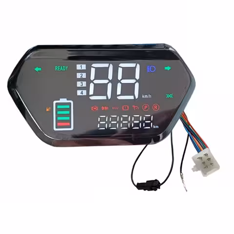 Skaitmeninis LCD ekranas elektrinio paspirtuko, dviračio, skuterių, Harley ir CityCoco prietaisų skydeliui – suderinamas 48V, 60V, 72V