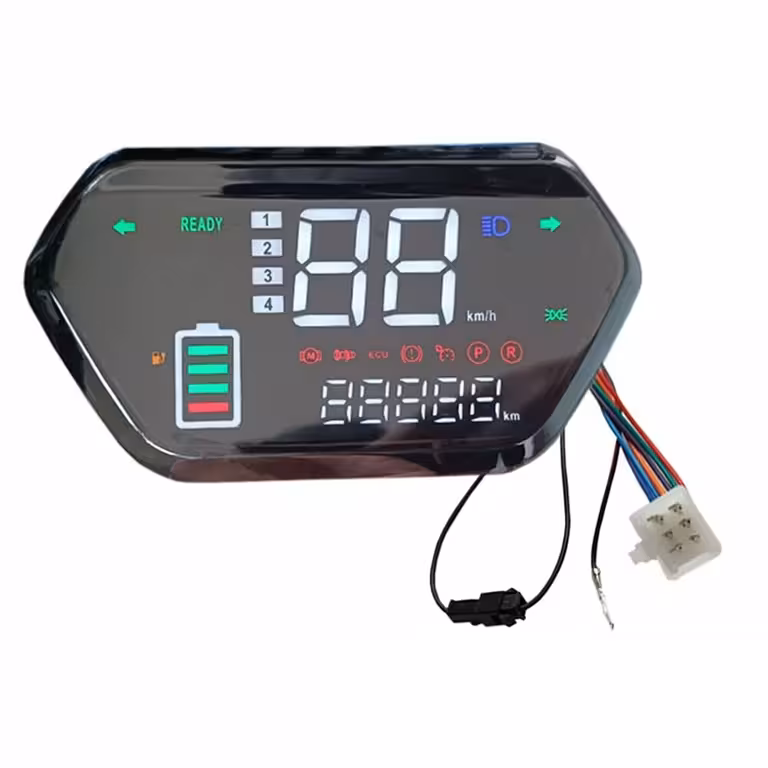 Skaitmeninis LCD ekranas elektrinio paspirtuko, dviračio, skuterių, Harley ir CityCoco prietaisų skydeliui – suderinamas 48V, 60V, 72V