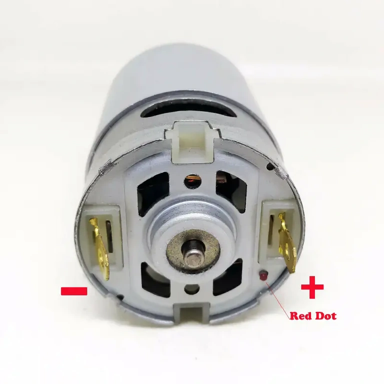 DC RS-550 variklis su išsamiai pateiktomis techninėmis specifikacijomis