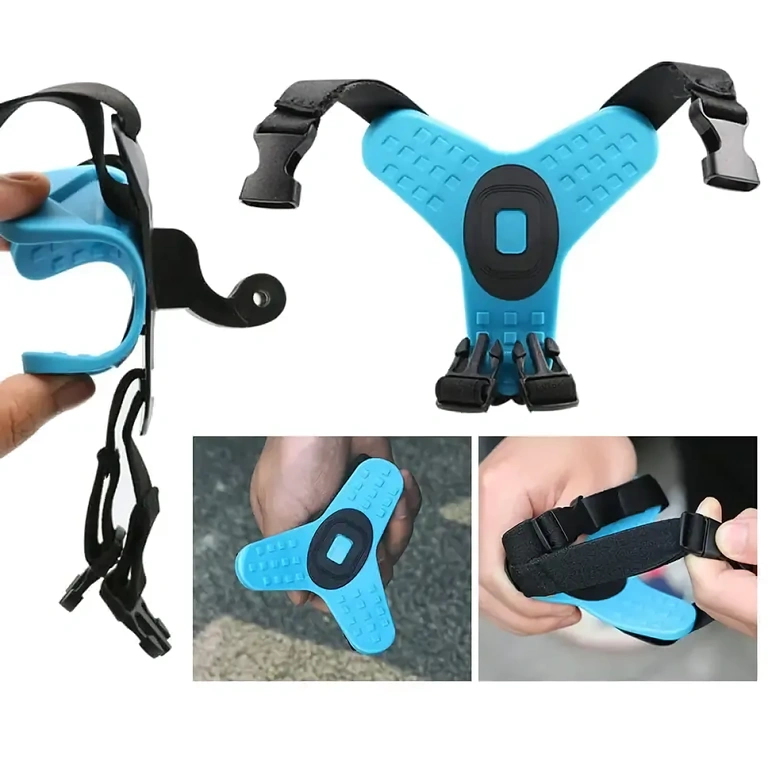 Patikima sistema veiksmo kamerai tvirtinti ant motociklo šalmo