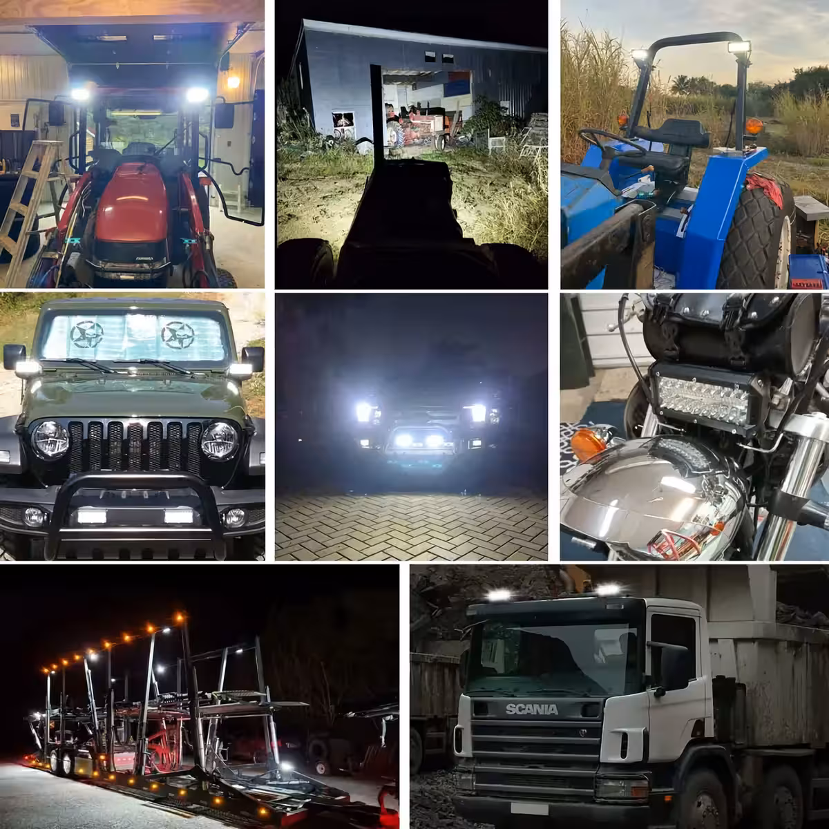 LED BAR rinkinys automobiliams, sunkvežimiams, traktoriams, valtims ar ATV, veikia su 10–30 V DC