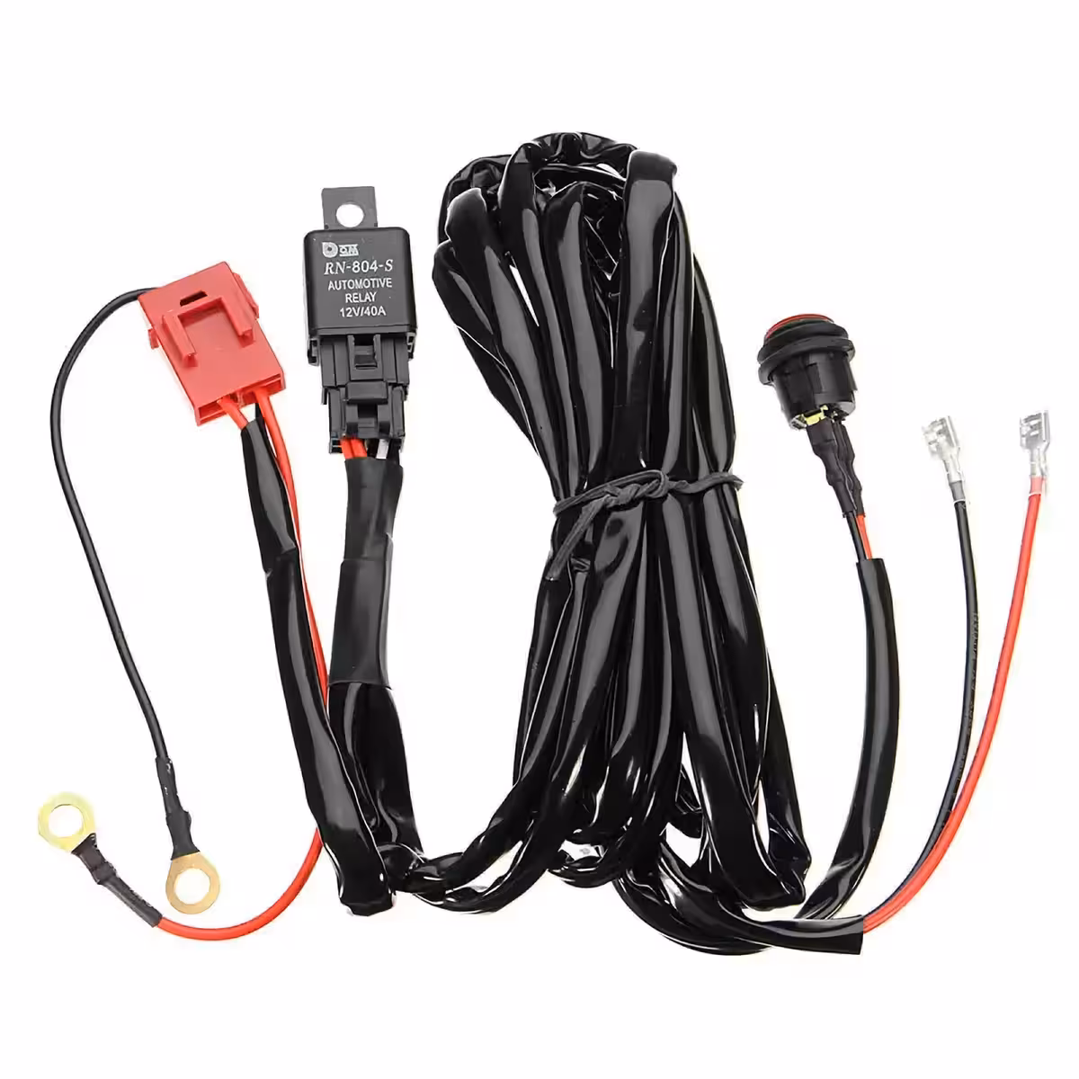 Laidų komplektas su 40A rele ir apšviestu jungikliu LED šviestuvams