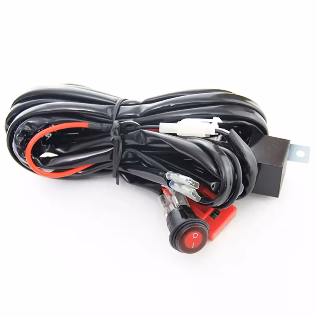 Apšvietimo jungiklio ir 40A relės montavimas LED juostoms