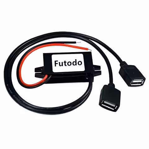 DC-DC žemėjančio įtampos modulis 12V 24V 36V 48V į 5V 3A – Step Down konverteris su USB automobiliui, telefonui, saulės sistemai