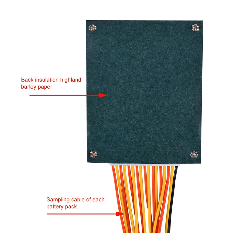 Galinė BMS 16S 60V 40A plokštės pusė