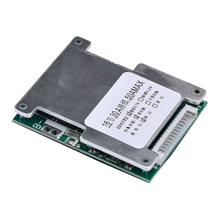 Išsamus BMS 16S 60V 40A elektroninės plokštės vaizdas iš arti