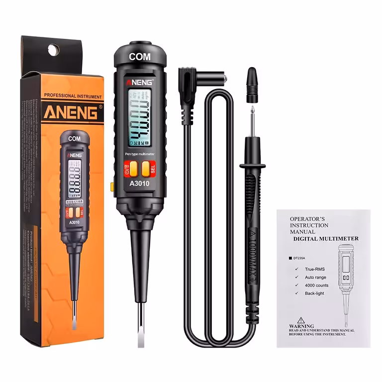 Skaitmeninis įtampos testeris 12V 24V 220V – automatinis pieštuko multimetras su profesionaliu ekranu ir NCV funkcija
