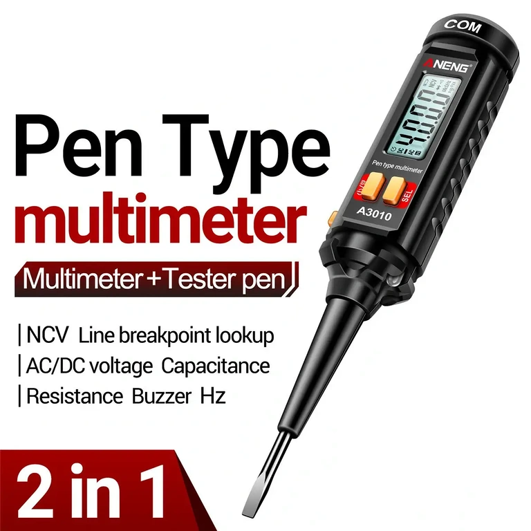 NCV funkcija – įtampos aptikimas be kontakto Įtampos testeris su NCV funkcija bekontakčiam aptikimui