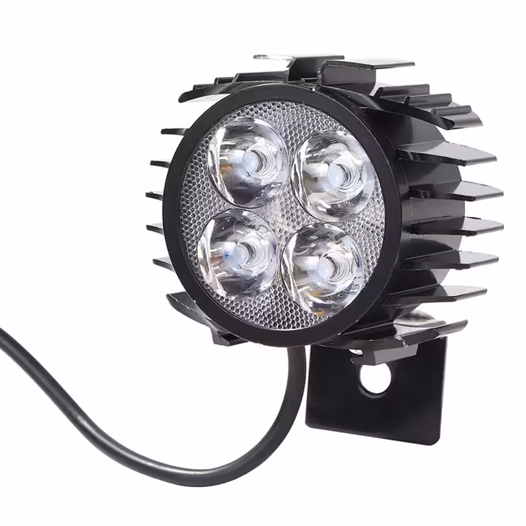 LED žibintas su integruotu signaliniu garsiniu signalu elektriniam paspirtukui ir dviračiui – 12V-72V galingas ir patvarus