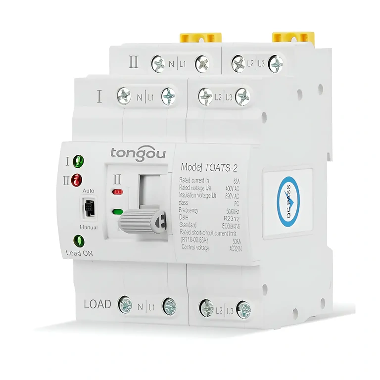 Perjungimas tarp dviejų maitinimo šaltinių Greito perjungimo sistema tarp pagrindinio ir atsarginio šaltinio