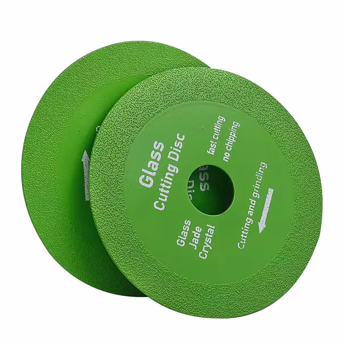 Du deimantiniai diskai stiklo pjovimui ir šlifavimui