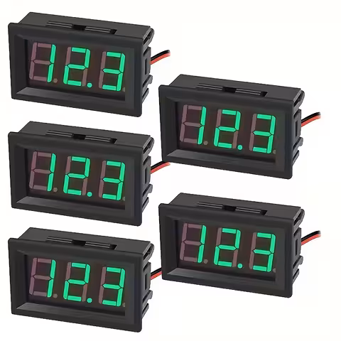 Rinkinys 5 skaitmeninių voltmetrų 5V–120V DC