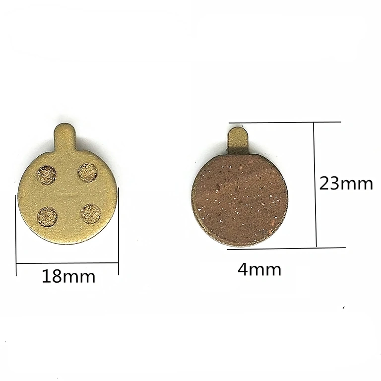 Tikslūs stabdžių kaladėlių matmenys (18 x 23 x 4 mm)