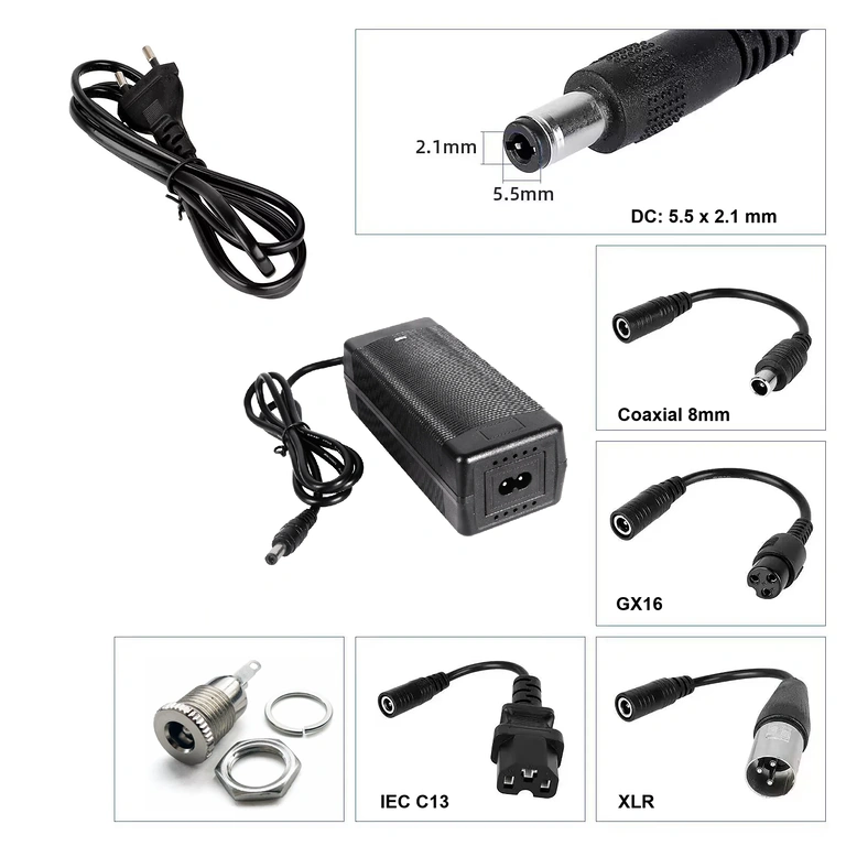 60V–67,2V 2A įkroviklis su IEC C13 jungtimi CityCoco, Harley motoroleriams ir triračiams