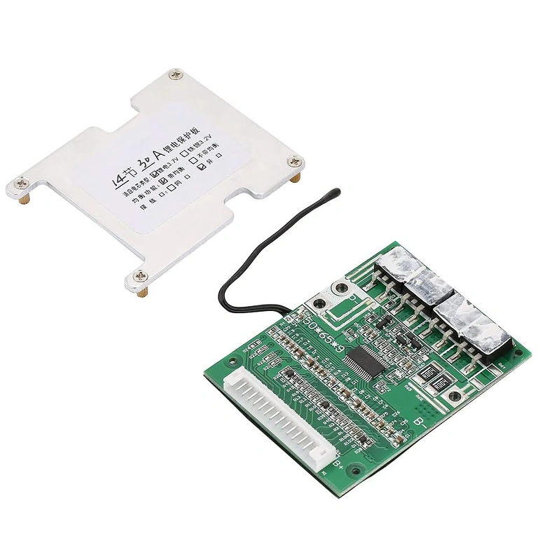 BMS 14S 52V plokštė Li-Ion akumuliatorių apsaugai dviračiams ir elektriniams paspirtukams